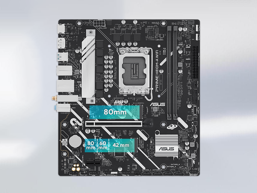 Graphic depicting different M.2 slots on a motherboard. 